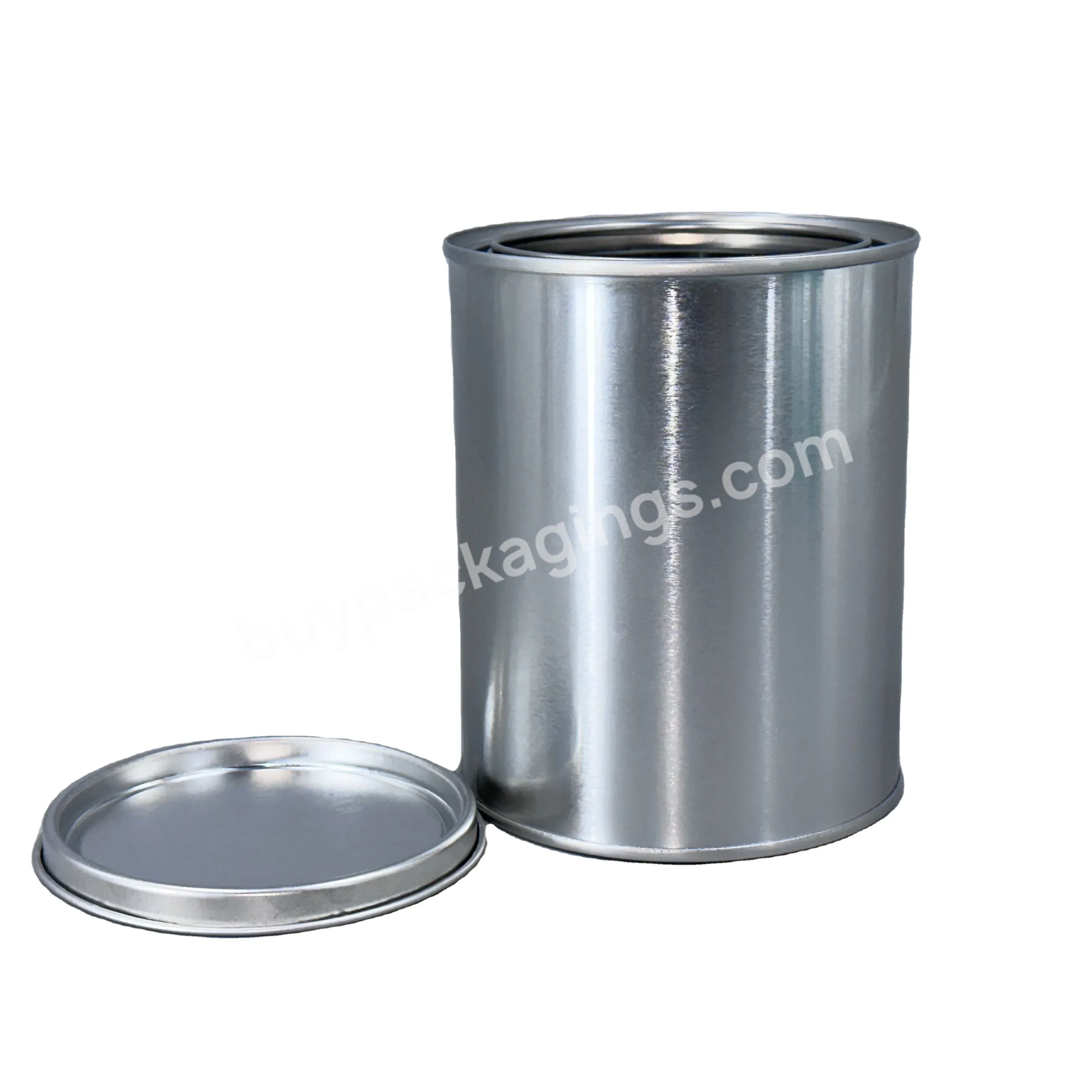 1l Round Tin Can Paint/candle Tin Packing With Triple Tight Lid For Chemical