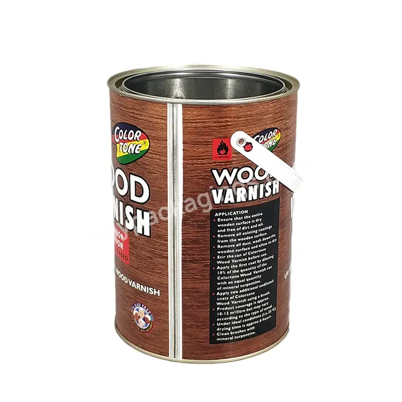 1l Tinplate Paint Can,Chemical Coating Wood Wax Oil Glue Packaging Can,Pry Cover Round Can