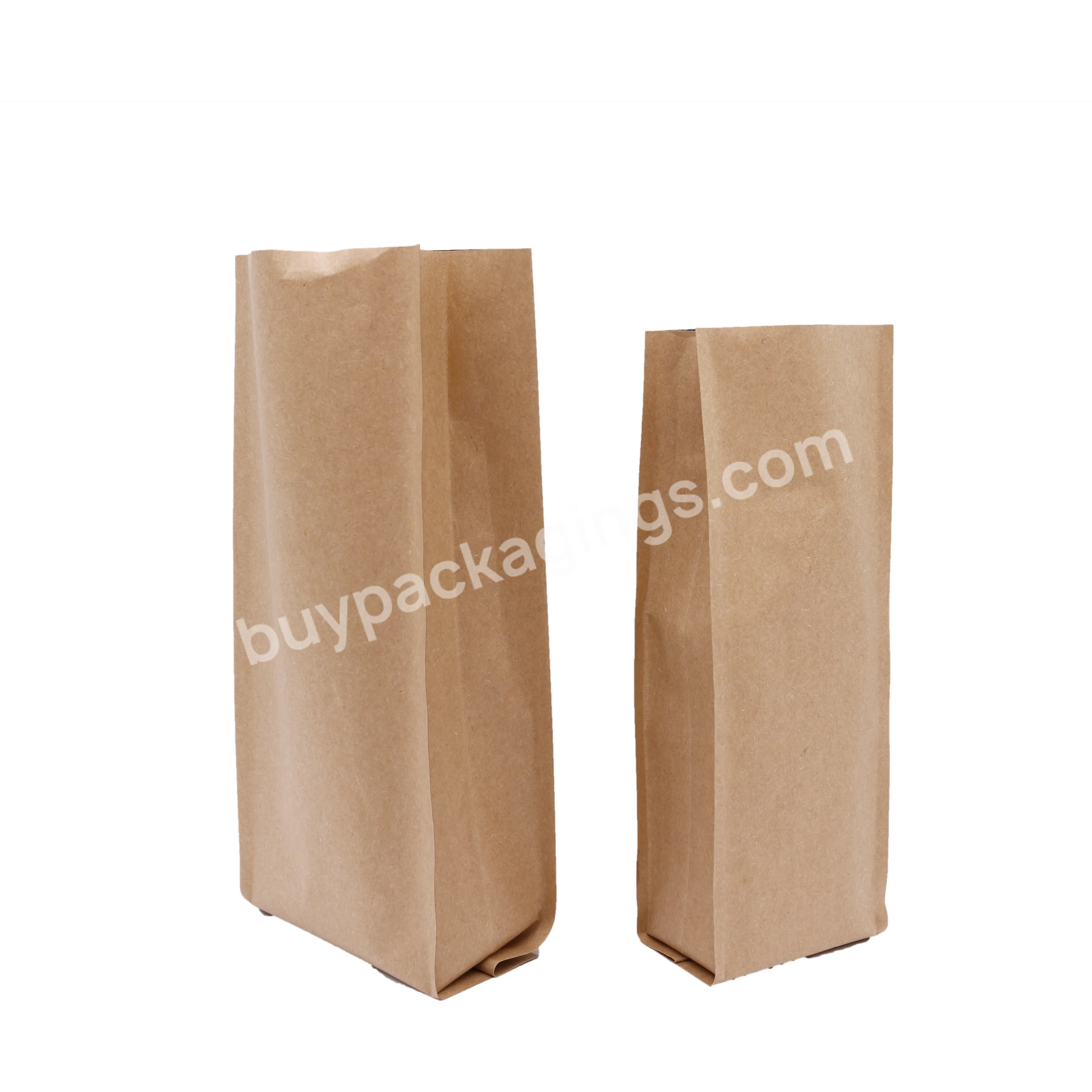 1lb 16oz 500g Stock Brown Kraft Paper Side Gusset Coffee Bag With Valve