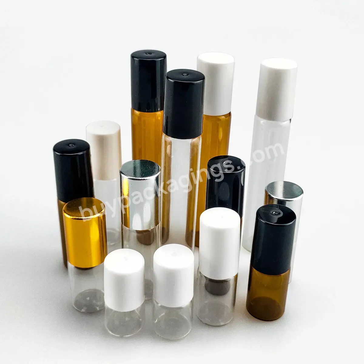 1ml 2ml 3ml 5ml 10ml Amber Glass Bottles For Perfume Essential Oils Cosmetic Jars Empty Roller Ball On Bottles