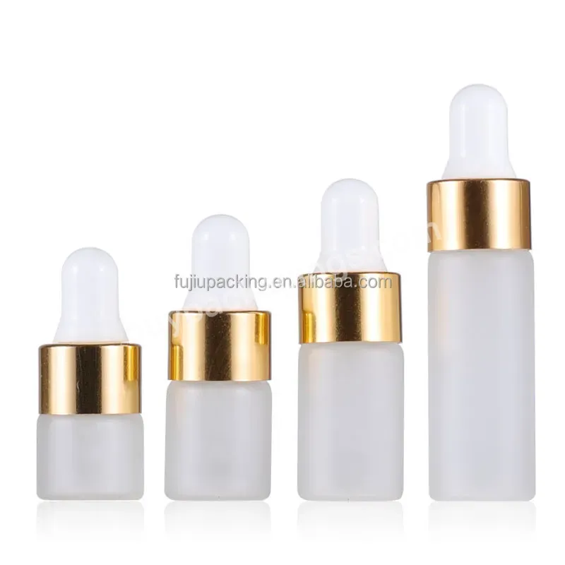 1ml 2ml 3ml 5ml Frost Cosmetic Essential Oil Glass Dropper Bottle New Vial Glass Bottle With Dropper For Mini Serum Sample