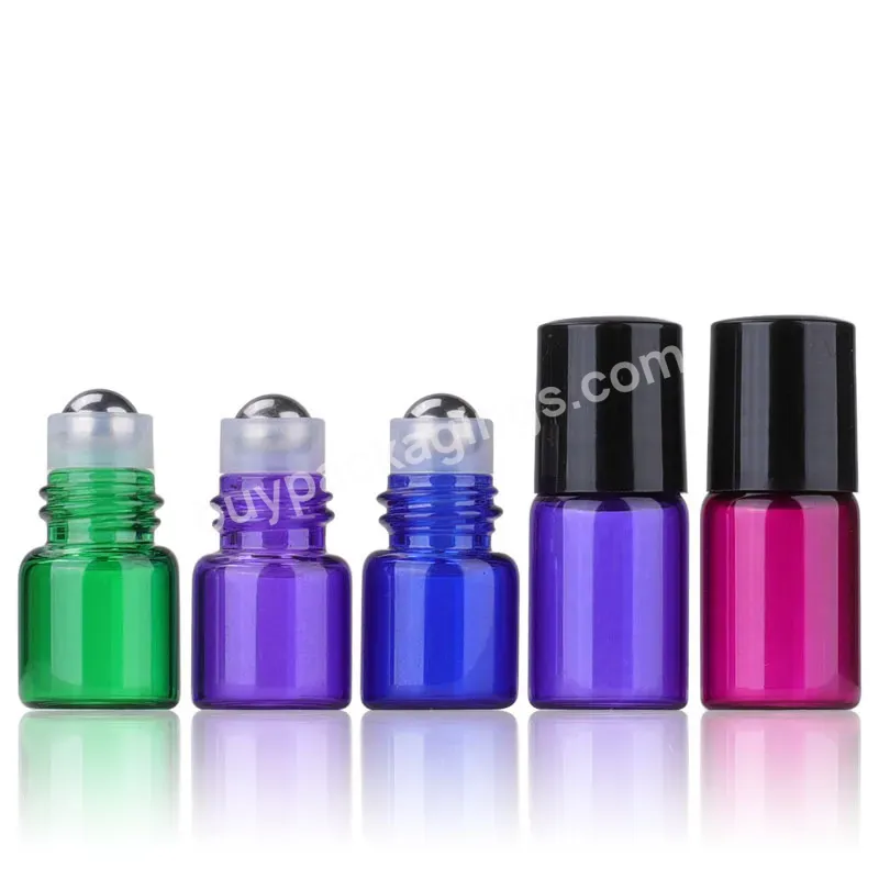 1ml 2ml 3ml Amber/blue/green/purple Perfume Glass Roll On Bottle