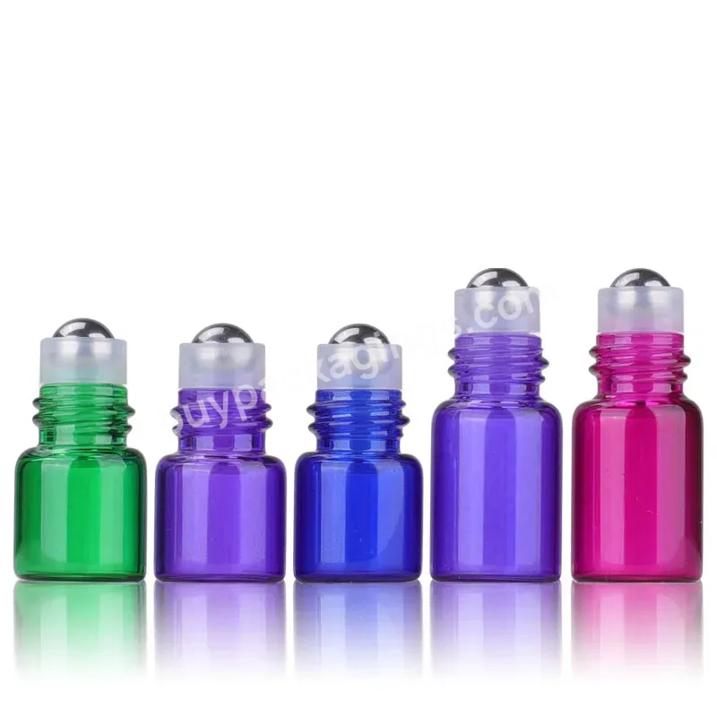 1ml 2ml 3ml Amber/blue/green/purple Perfume Glass Roll On Bottle