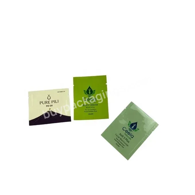 1ml Digital Printing Small Plastic Sachet With Foil Inside Moisture Proof For Cosmetic Facial Lotion Heat Sealable Flat Bag