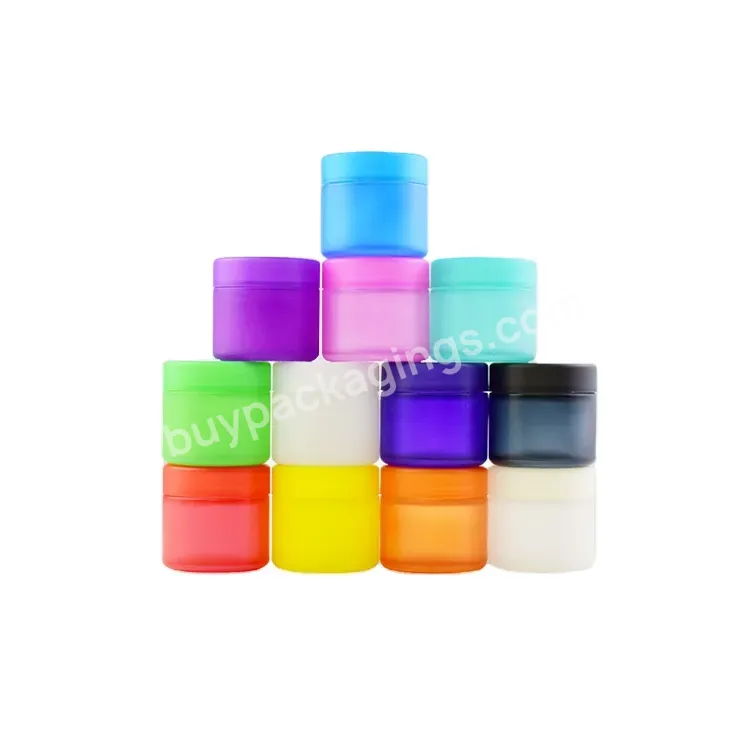 1oz-18oz Customized Colorful Oil Jar Frosted Flower Storage Glass Bottle Smell Proof Glass Packaging Child Resistant Jar