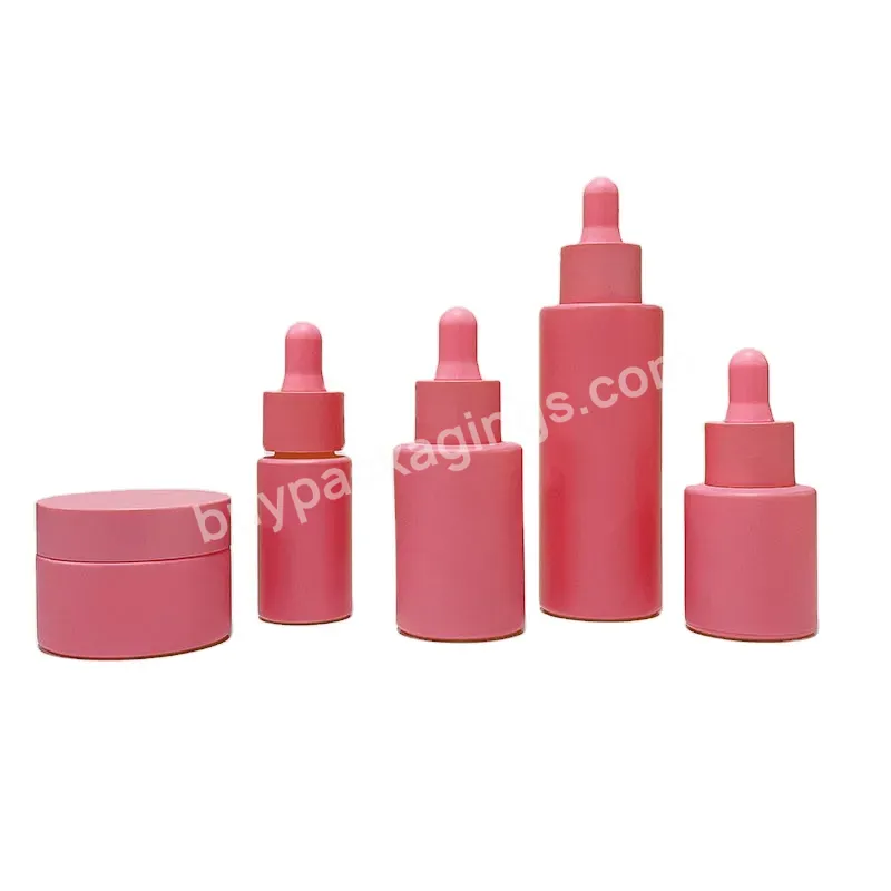 1oz 2oz 100ml Cosmetic Packaging Serum Oil Face Cream Skincare Foundation Glass Flat Shoulder Dropper Bottle