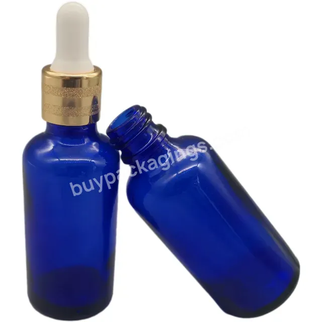 1oz 2oz 15ml 30ml 60ml 120ml Blue Cosmetics Empty Essential Oil Face Serum Hair Oil Bread Oil Glass Dropper Bottle With Dropper