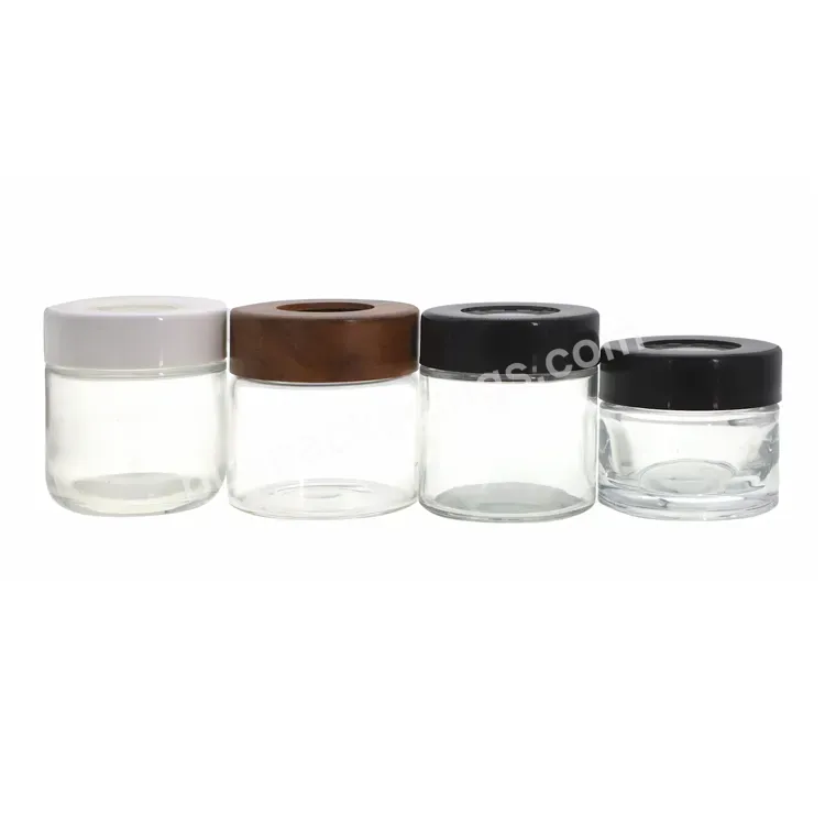 1oz 2oz 3oz 4oz Custom Childproof Child Resist Magnifying Container Glass Jar - Buy Empty Cosmetic Comtainer,4 Oz Glass Jars With Lid,Bamboo Lid Glass Bottle Cream Jars.