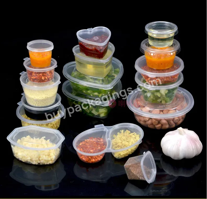1oz 2oz 3oz Food Grade Pp Dripping Salad Disposable Small Sauce Cups With Lids