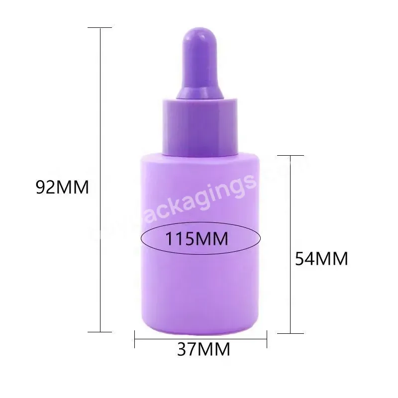 1oz 30ml Flat Shoulder Cosmetic Glass Oil Dropper Bottle Hair Essential Oil Bottle Manufacturer