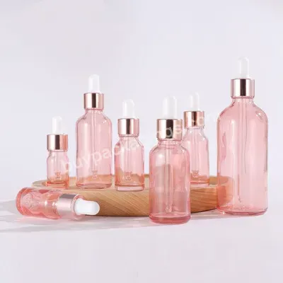 1oz 5ml 10ml 15ml 20ml 30ml 50ml 100ml 10 30 50 Ml 1 Oz Empty Face Serum Pink Essential Oil Dropper Glass Bottle With Dropper