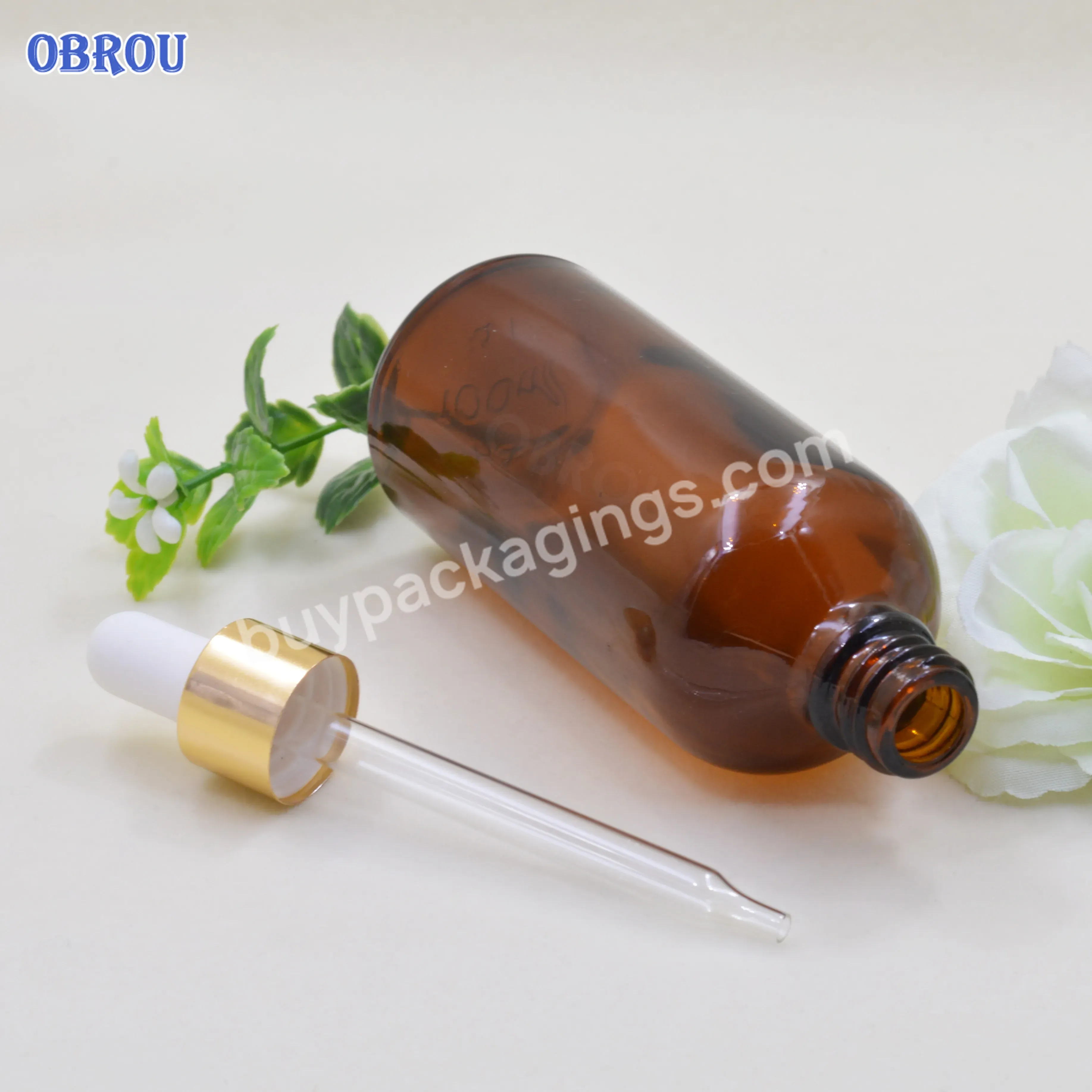 1oz Amber Glass Bottles Empty 5ml To 100ml Tincture Bottles With Glass Eye Droppers For Essential Oils Perfume