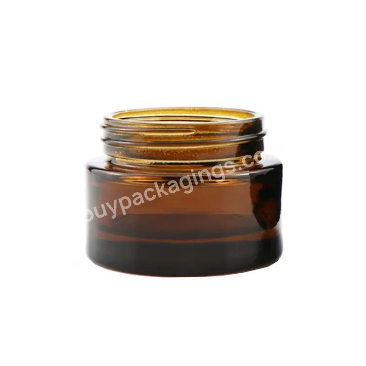 1oz Child Resistant Amber Glass Jar With Cr Lid