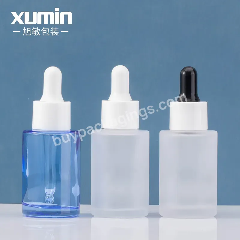 1oz Glass Bottle With Dropper Blue Essential Oils Bottles And 30ml Frosted Glass Dropper Bottle For Personal Care Essential Oil