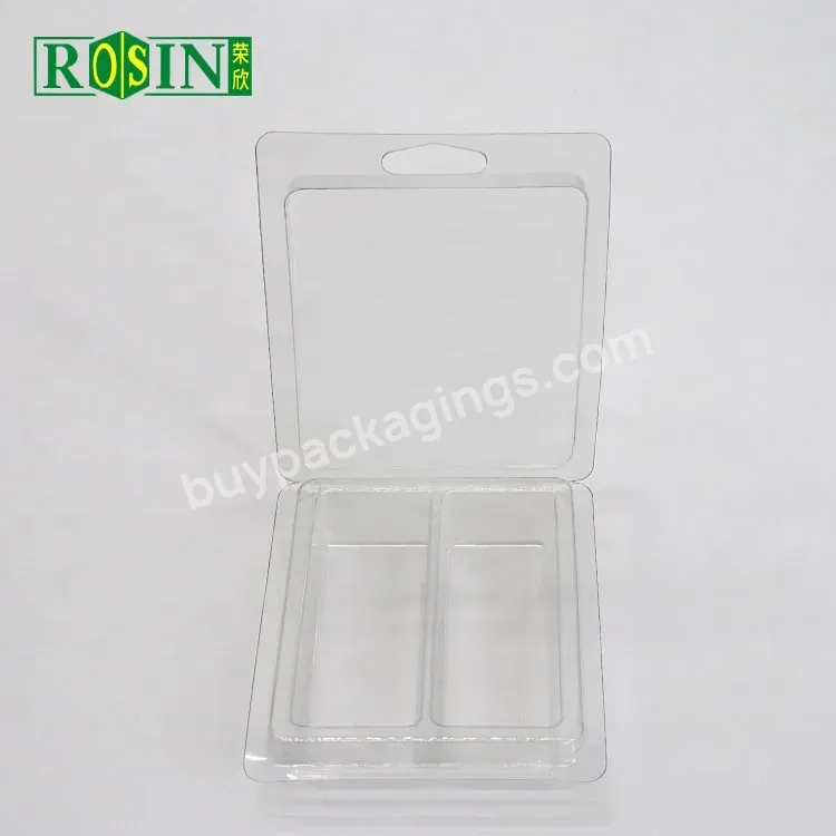 2 Cell Blister Clear Wax Melts Snap Bar Clamshell Packaging Plastic