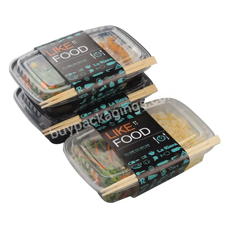 2 Compartment Disposable Safe Plastic Take-out Biodegradable Meal Box