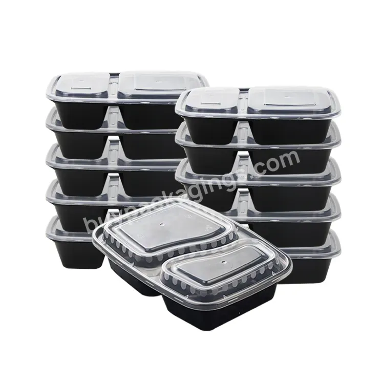 2 Compartment Disposable Safe Plastic Take-out Biodegradable Meal Box