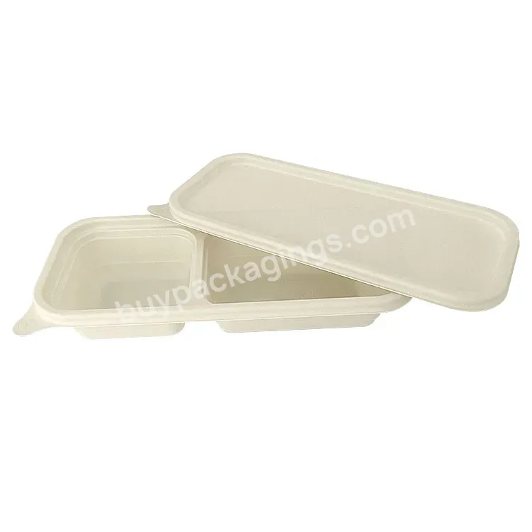 2 Compartment Disposable Wholesale Take Away Food Corn Starch Takeaway Takeout Biodegradable Corn Starch Food Container