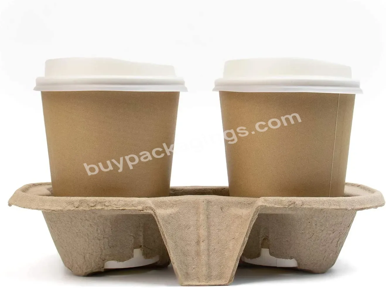 2 Cup Carrier Tray 2 Cup Carrier Tray Eco-friendly Drink Carrier For Delivery Of Hot Or Cold Drinks