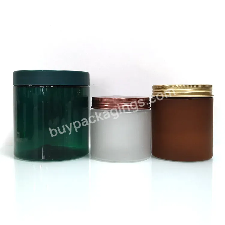 2 Oz 4 Oz 5 Oz 6 Oz 8 Oz 10 Oz 12 Oz 16 Oz Custom Wide Mouth Butter Packing Pet Round Cream Container Pcr Plastic Jar With Lid