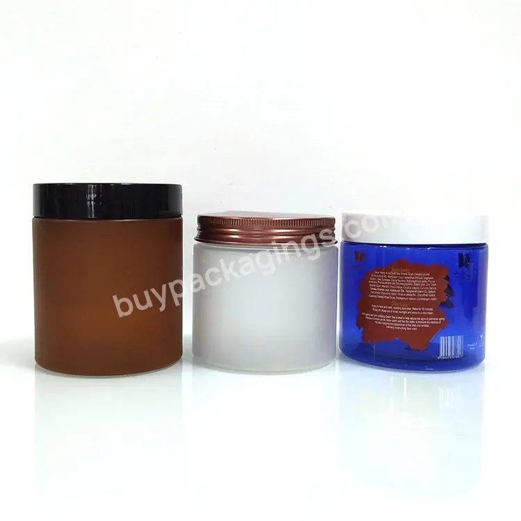 2 Oz 4 Oz 5 Oz 6 Oz 8 Oz 10 Oz 12 Oz 16 Oz Custom Wide Mouth Butter Packing Pet Round Cream Container Pcr Plastic Jar With Lid