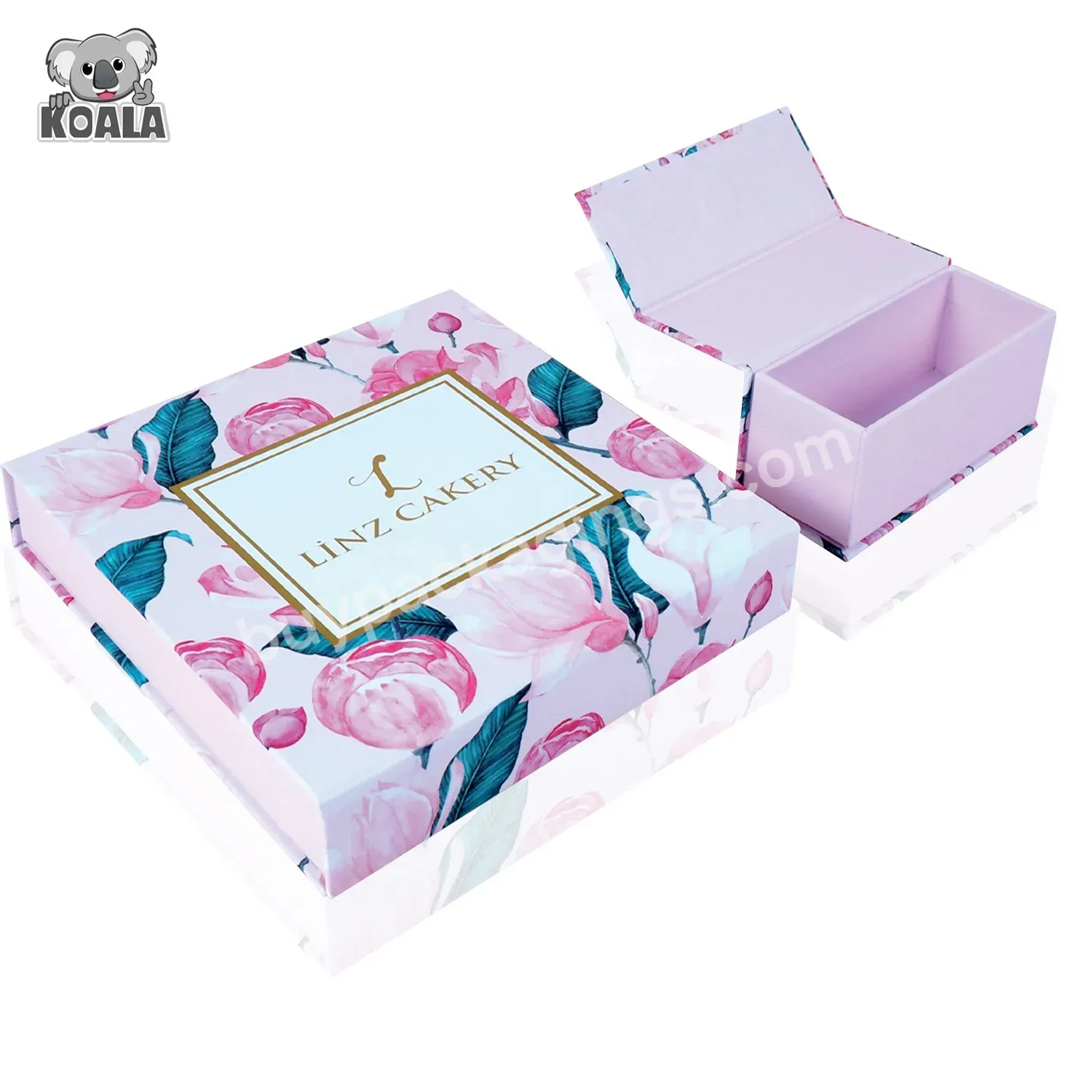 2 Piece Colorful Printing Small Large Rigid Pink Cosmetic Skin Care Cardboard Wedding Custom Gift Packaging Box