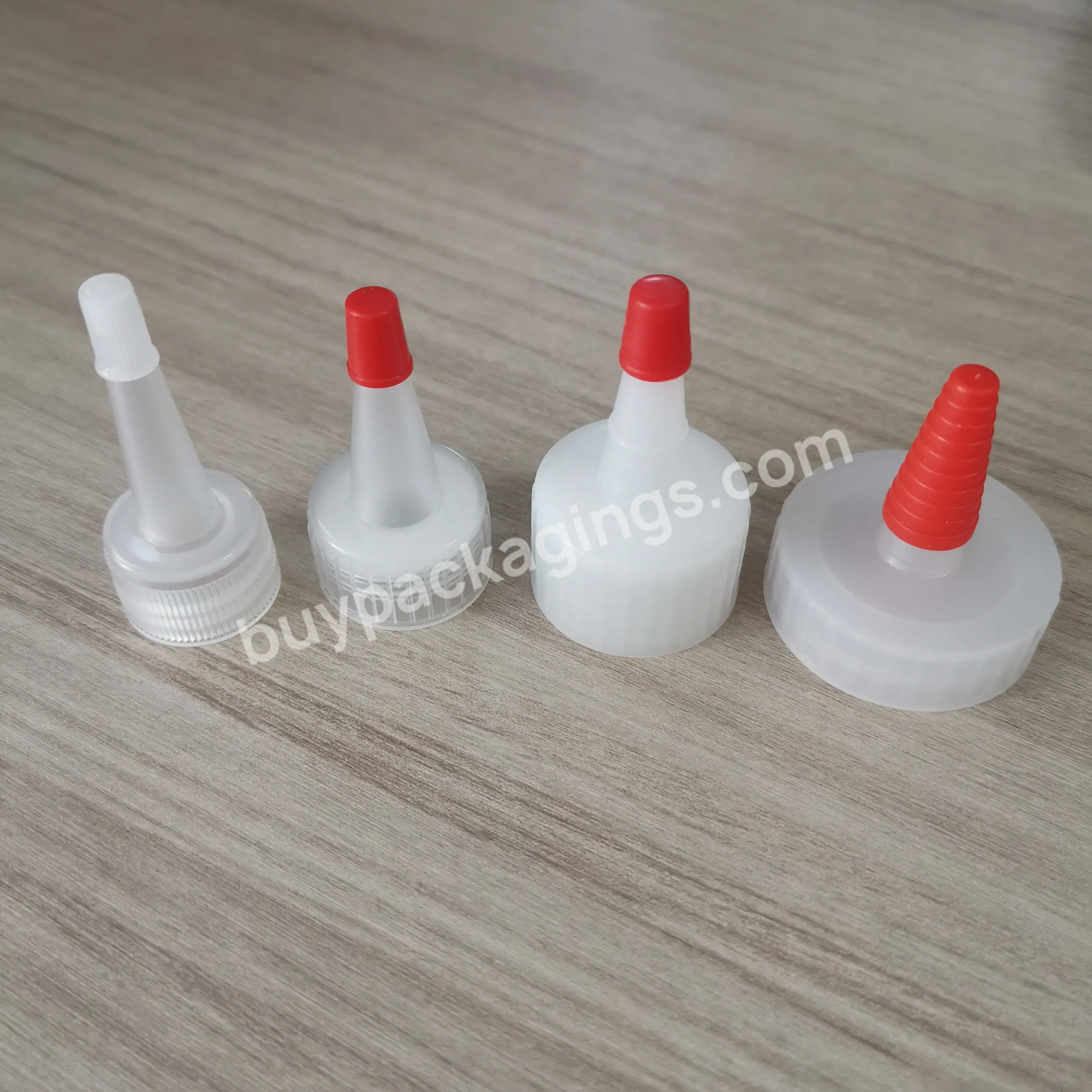 20-410 24-410 28-410 38-410 38 400 Sauce Glue Chemical Ink Bottles Packaging Yorker Cap Point Spout Cap