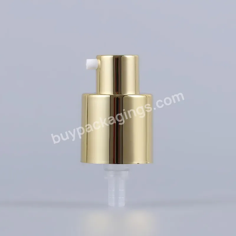 20 410 Lotion Dispenser Pump Gold Aluminium Cosmetic Bottle Pump Cream Cap Treatment Pump For Travel Casual