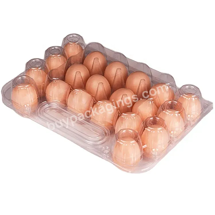 20 Holes Popular Portable Egg Storage Plastic Box Egg Tray High Quality Clear Plastic Egg Tray Packaging Boxes Carton Tray