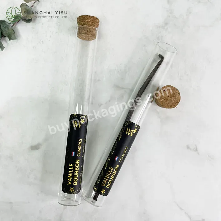 20 Ml 50 Ml Small Glass Tube Vials With Cork Tops Tiny Bottles Empty Jars 200mm - Buy Glass Tube For Vanilla,Tube Glass Packaging,Borosilicate Glass Tubes For Sale.