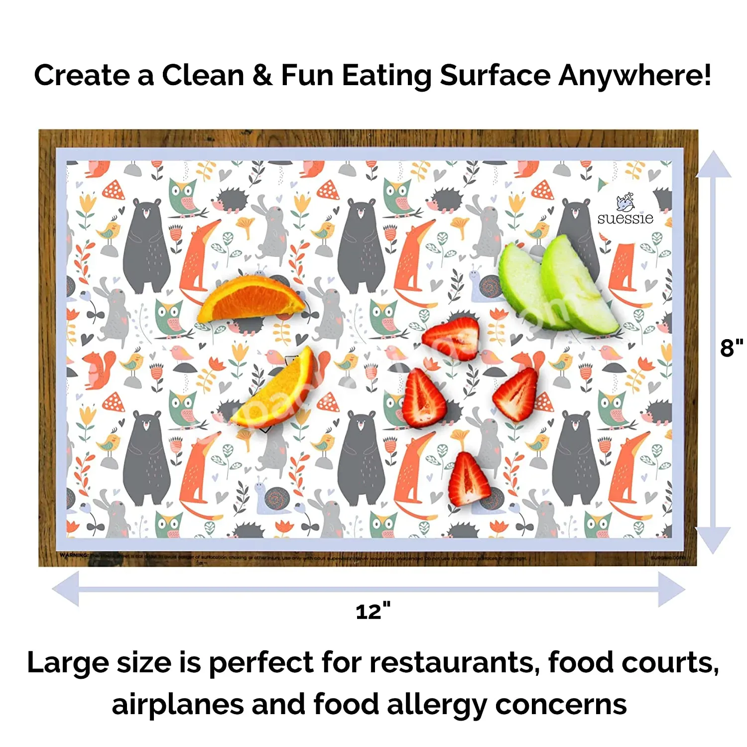 20 Pack Disposable Stick-on Placemats Restaurant Table Mats For Baby & Kids - Buy Restaurant Table Mats,Disposable Stick-on Placemats,Disposable Placemats For Kids.