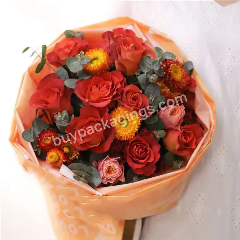 20 Sheets/pack Luxury Flower Bouquet Wrapping Paper Flower Florist Paper Waterproof Bouquet Of Roses Wrapped Paper