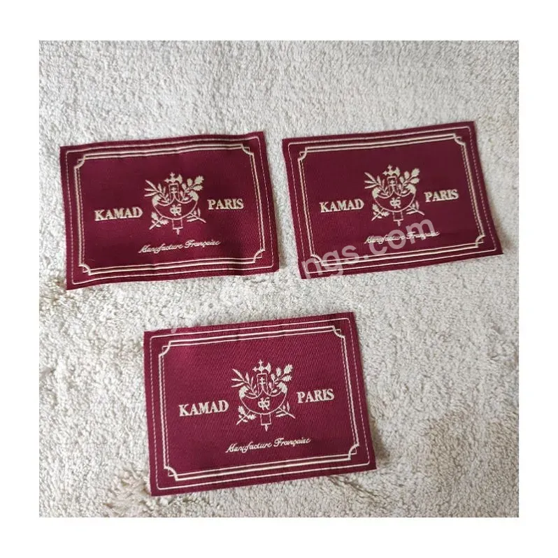 20 Years Of Weaving Experience To Customize Private High-density Polyester Damask Clothing Woven Labels