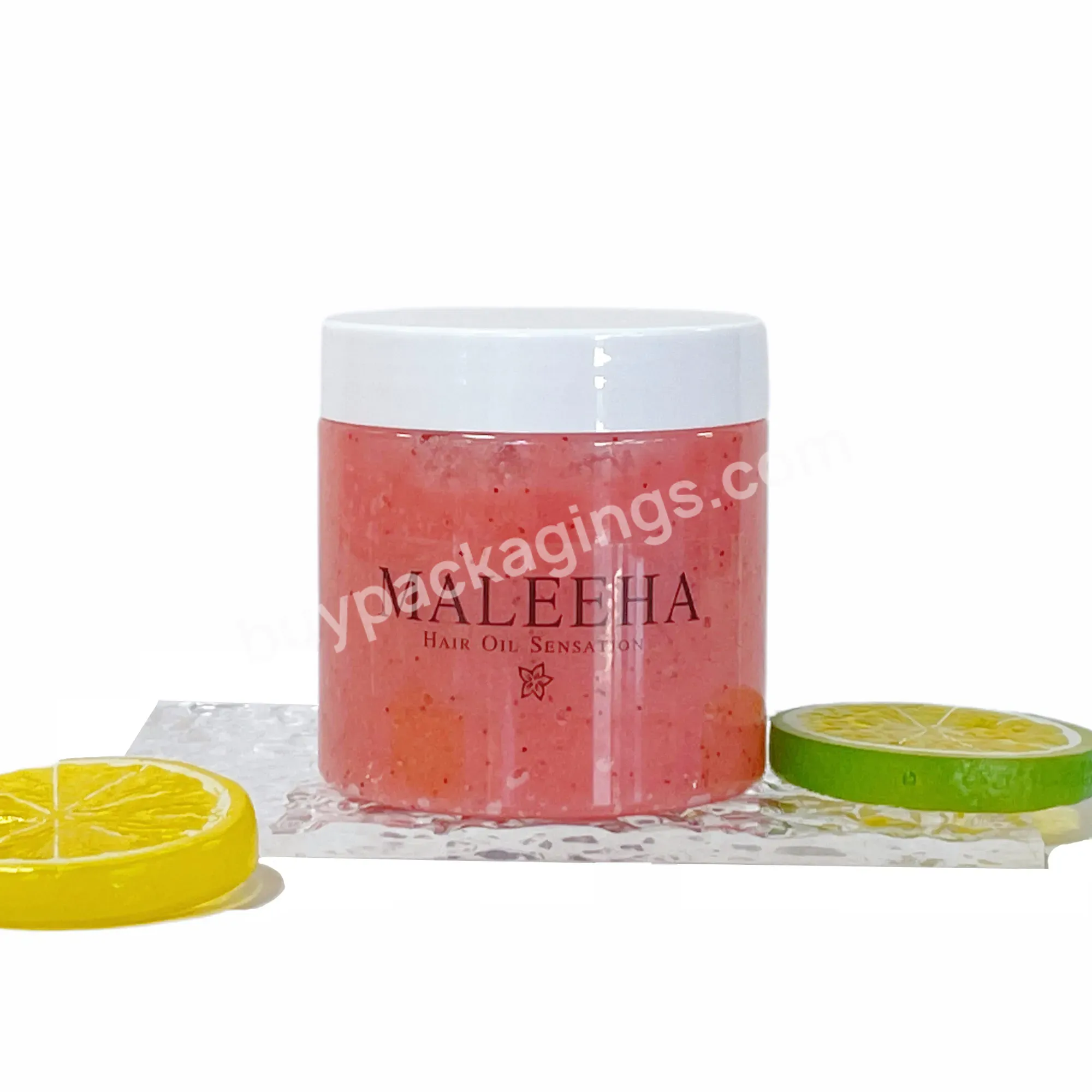 200g 250ml 500ml Tooth Powder Frosted Amber Clear Body Scrub Jar Shea Butter Cream Plastic Jars Container 8 Oz Cosmetic Jar