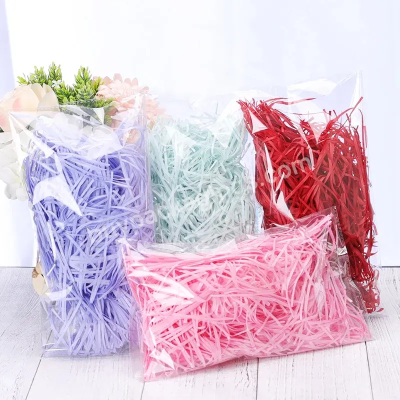 200g/bag Eco Crinkle Cut Paper Shredding Paper Print Shred Gift Box Filler Shredded Paper For Packaging