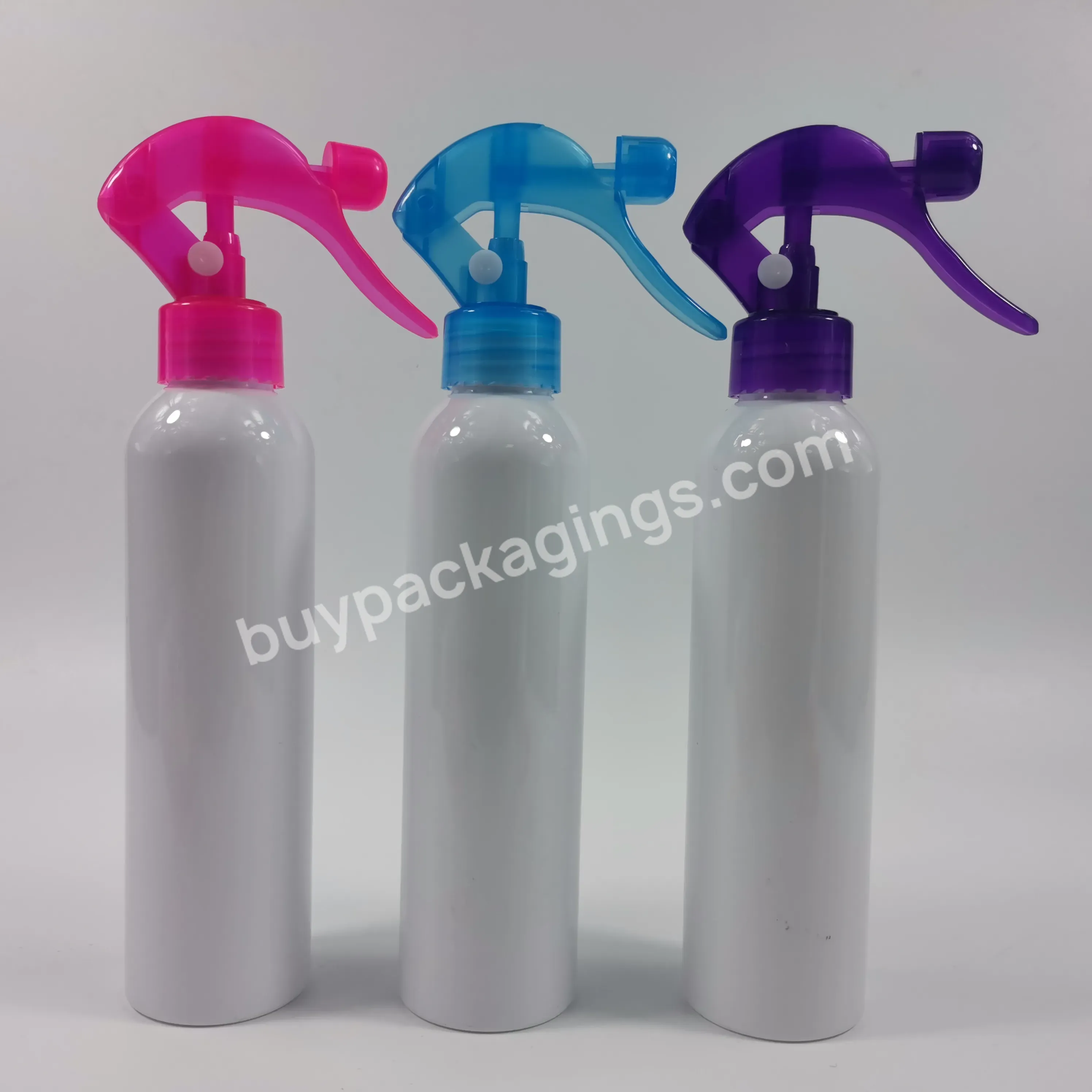 200ml 250ml Boston Round 8oz Customized Glossy White Empty Cleaner Mouse Trigger Spray Bottle