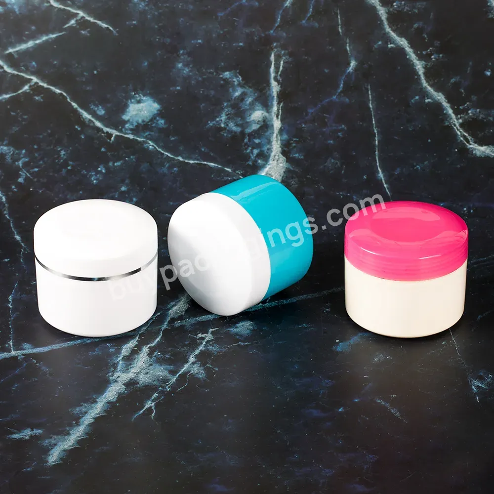 200ml 250ml Plastic Pp White Cosmetic Cream Jar With Spoon And Sealing Ring / Facial Cream Jars Container