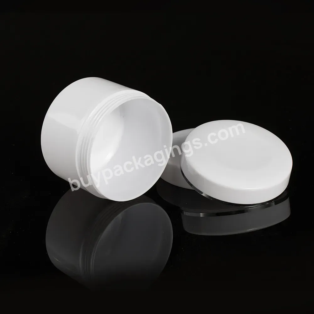 200ml 250ml Plastic Pp White Cosmetic Cream Jar With Spoon And Sealing Ring / Facial Cream Jars Container