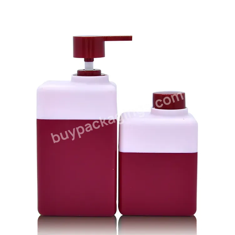 200ml 280ml Hdpe Lotion Plastic Bottle Cosmetic Packaging Free Pump Sprayer Rectangle Screen Printing,Hot Stamping 10000pcs