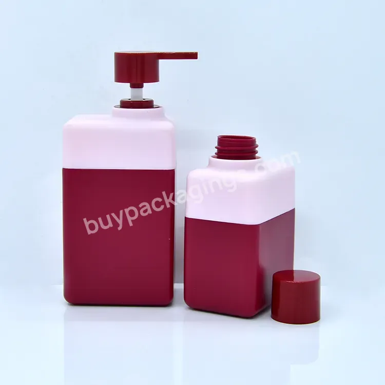 200ml 280ml Hdpe Lotion Plastic Bottle Cosmetic Packaging Free Pump Sprayer Rectangle Screen Printing,Hot Stamping 10000pcs