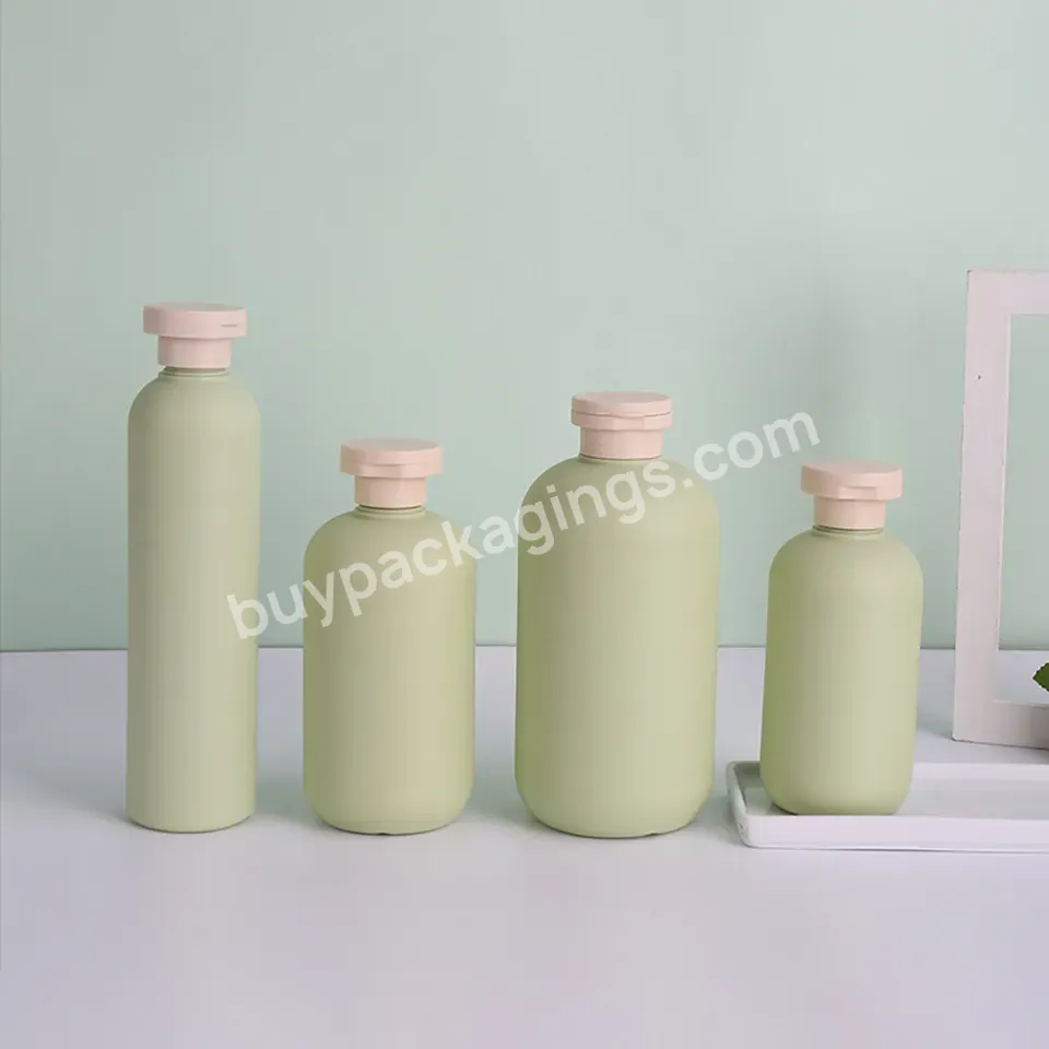 200ml 300ml 500ml Hdpe Square Plastic Bottles Dispenser Shampoo Conditioner Flip Cap Lotion Bottle