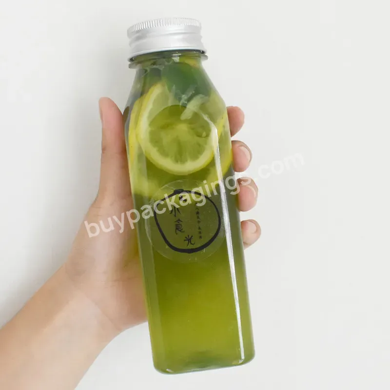 200ml Clear Round Plastic Bottle Pet Beverage Bottle With Anti-theft Screw Cap For Juice