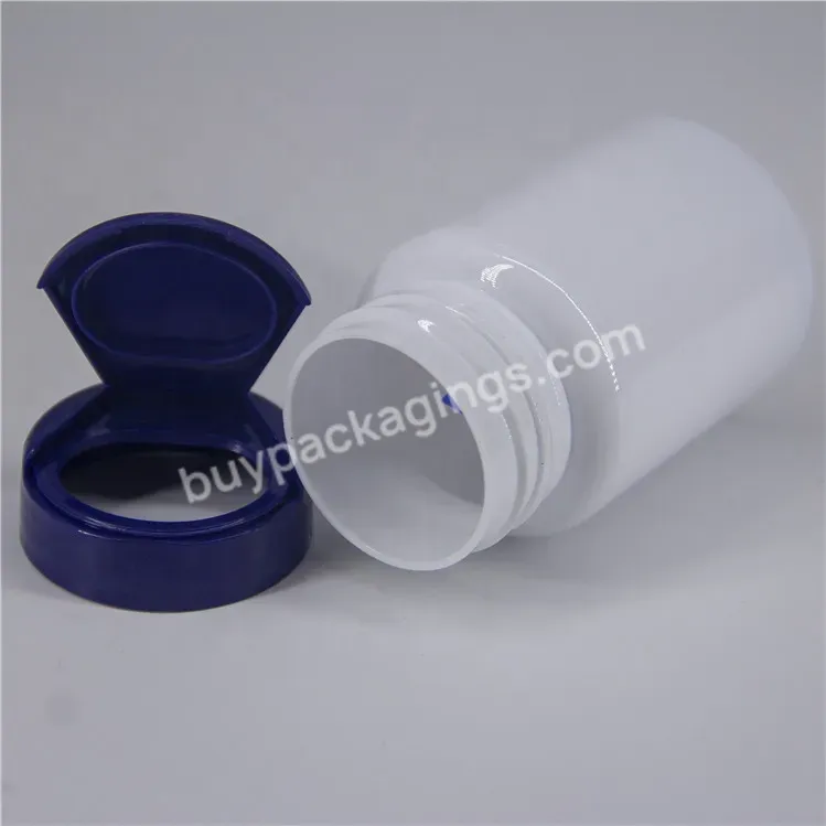 200ml Empty Cylinder Pet Tablet Bottle Supplement Plastic Pills Jars With Flip Top Lids