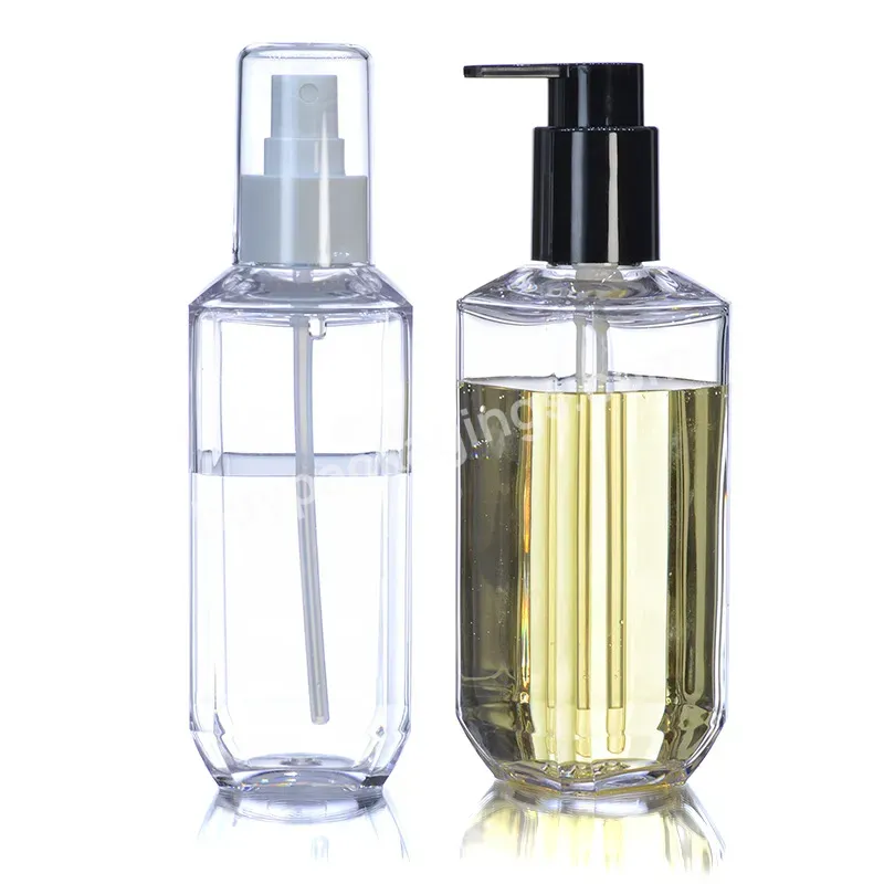 200ml Wholesale Square Thick Bottoming Plastic Bottle Skin Care Remover Emulsion Pump Packaging Bottle Empty Lotion Bottle