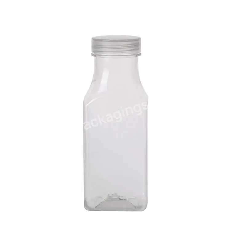 200ml,300ml,350ml,500ml Food Grade Transparent Plastic Beverage/milk/juice Pet Bottle With Plastic Lid