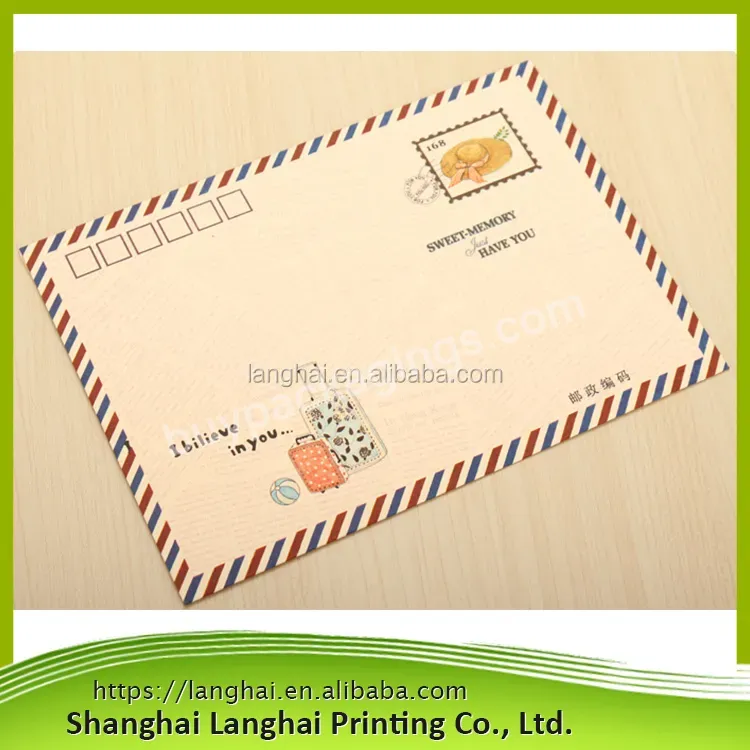 2017 China Wholesale Printing Custom Size A4 Paper Kraft Envelope/glassine Stamp Kraft Paper Envelope