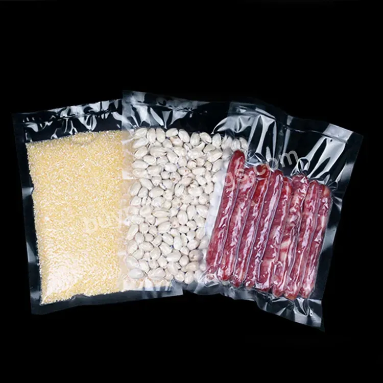 2019 Hot Sale Food Grade Transparent Compression Nylon Pe Storage Sealer Roll Bags Custom Printed Vacuum Bags