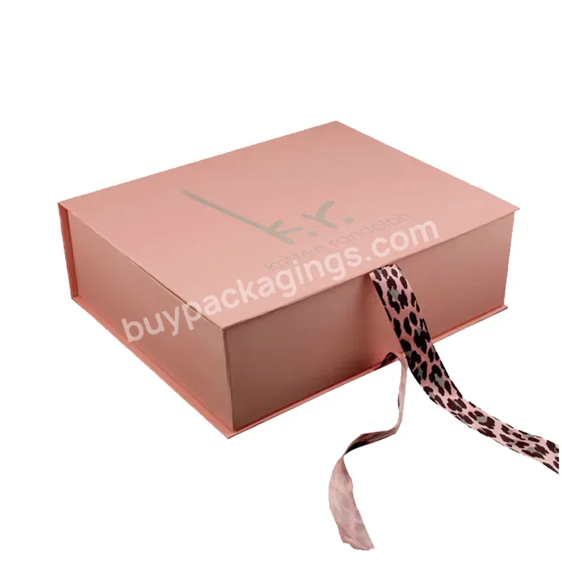 2020 Customised Wholesale Packaging Cardboard Paper Gift Boxes,Custom Folding Gift Box,Christmas Pink Gift Boxes