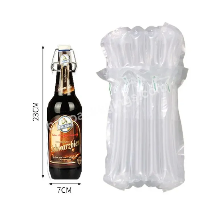 2020 Wholesale Customized Plastic Inflation Bubble Air Column Cushion Pack Bag For Wine Bottle Beer Cans Protection