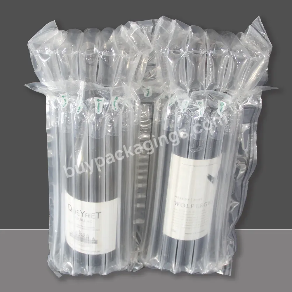 2020 Wholesale Customized Plastic Inflation Bubble Air Column Cushion Pack Bag For Wine Bottle Beer Cans Protection